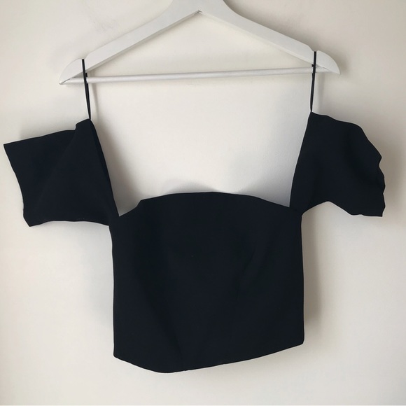Keepsake black cropped off shoulder top - Picture 4 of 11